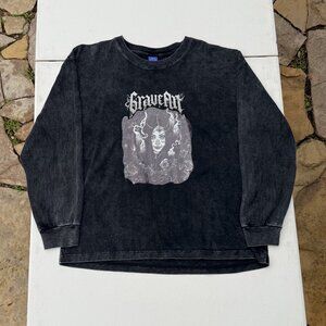 Black Washed Long Sleeve Sweatshirt